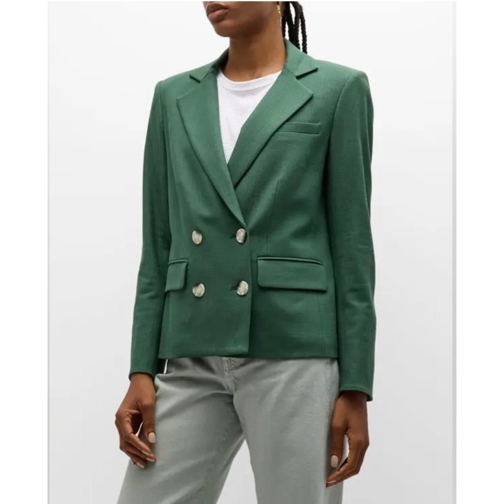 Veronica‎ Beard Kona Dickey Jacket Hunter Double Breasted Blazer Size 2 - Picture 2 of 10